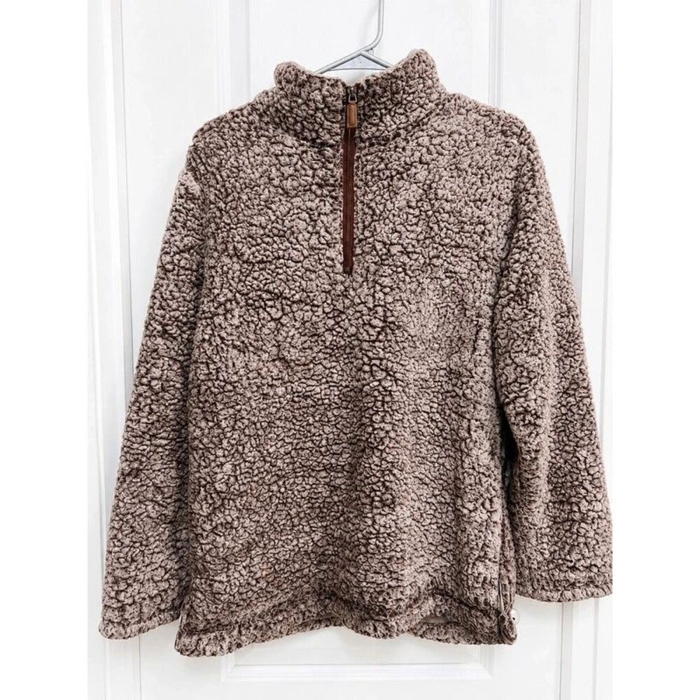 Kori America Women’s Sherpa Fleece Quarter Zip Pullover Size Medium